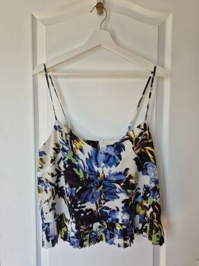 French Connection Blue Multi Floral Spaghetti Strap Camisole
